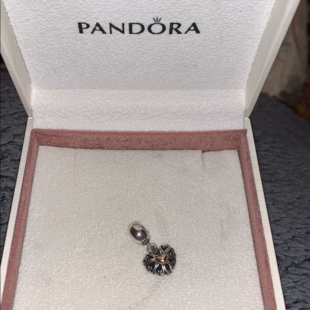 Pandora winter heart with 14k detail